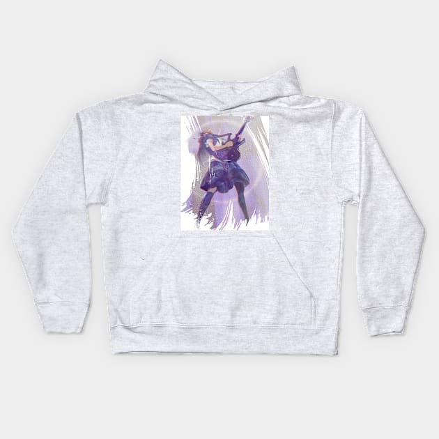 Bandmaid guitarist 2022 Purple Kids Hoodie by joearc